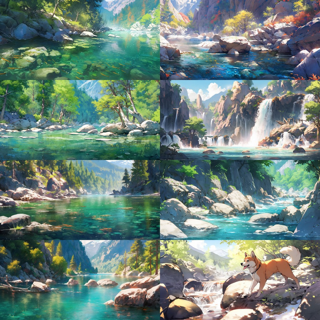 River Lake 200 background illustrations