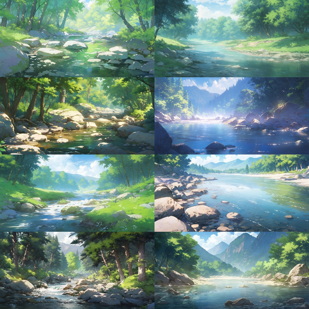 River Lake 200 background illustrations