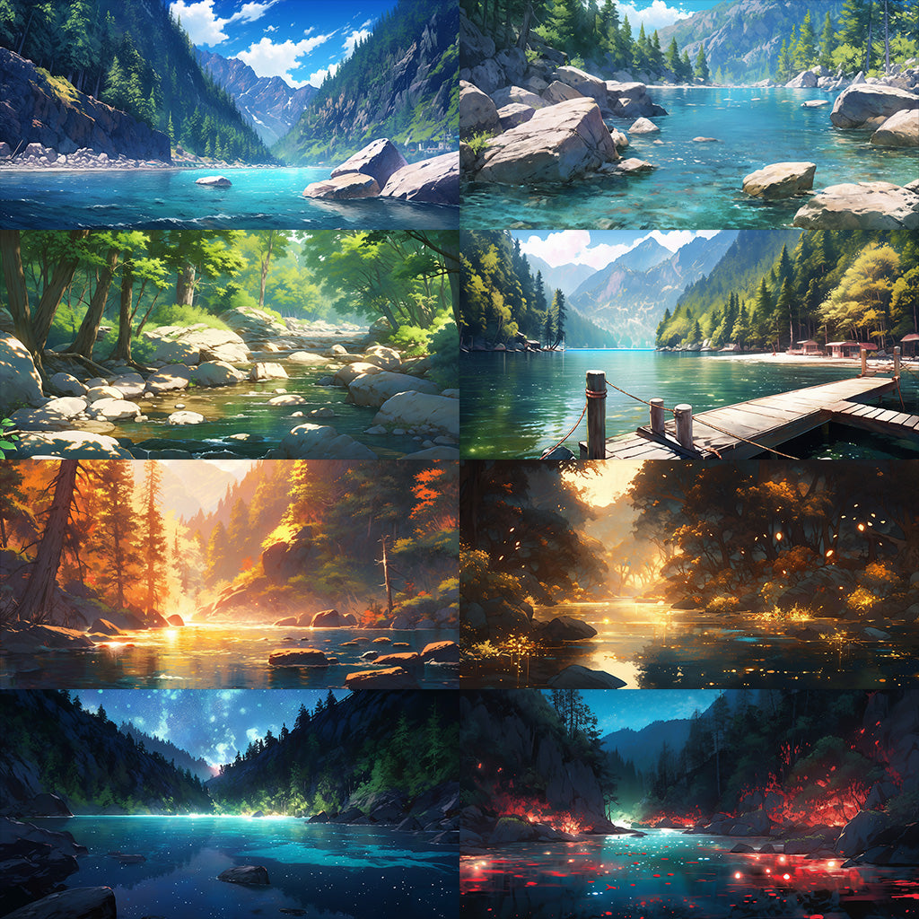 River Lake 200 background illustrations