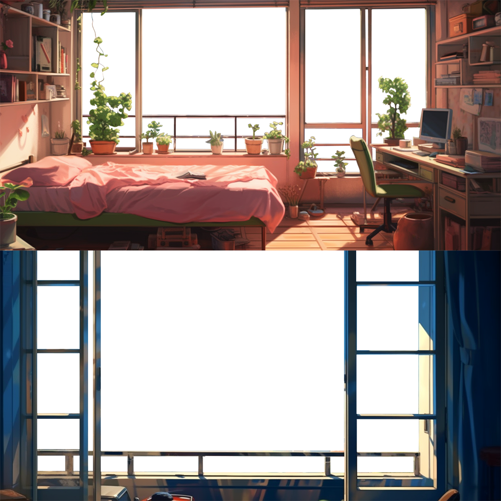 Window Only Transparent Room Illustrations
