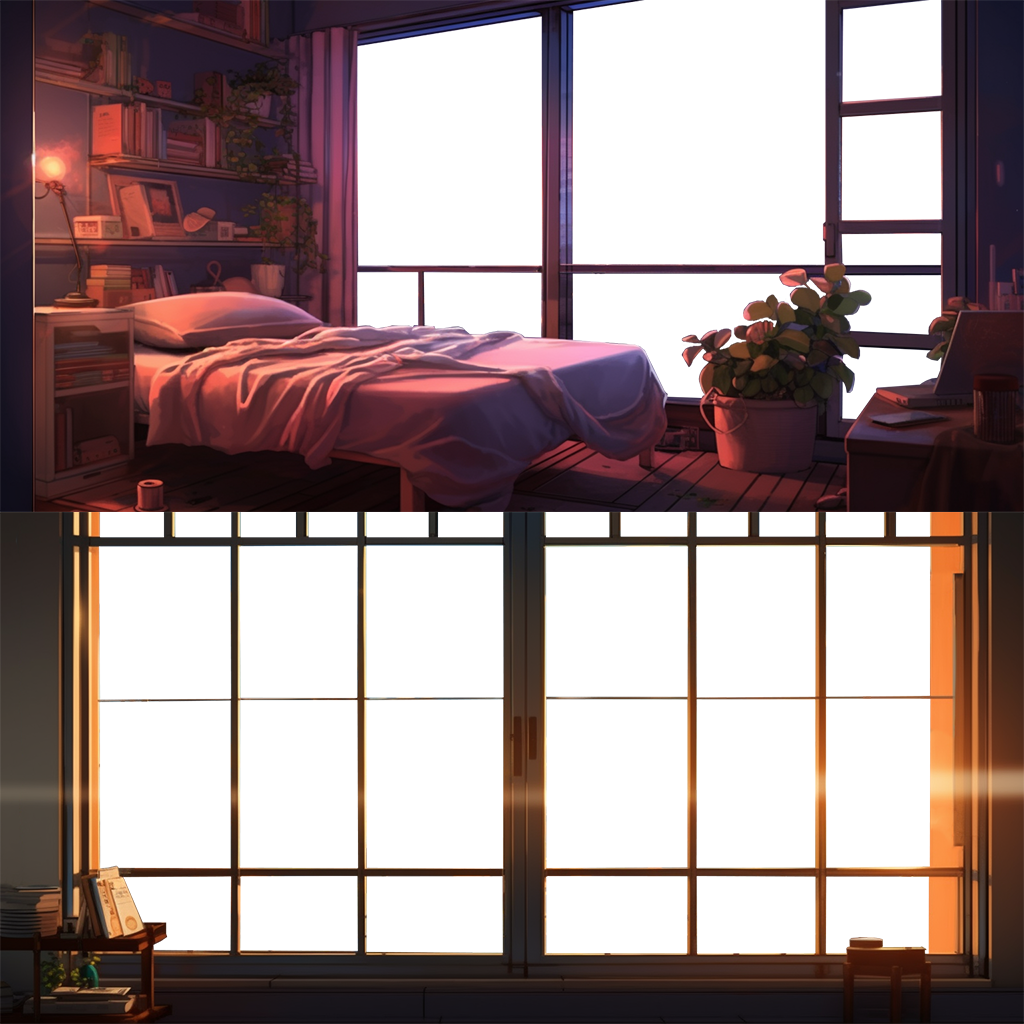 Window Only Transparent Room Illustrations