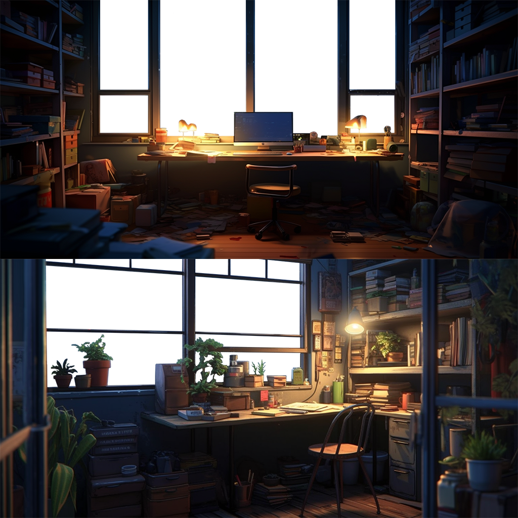 Window Only Transparent Room Illustrations