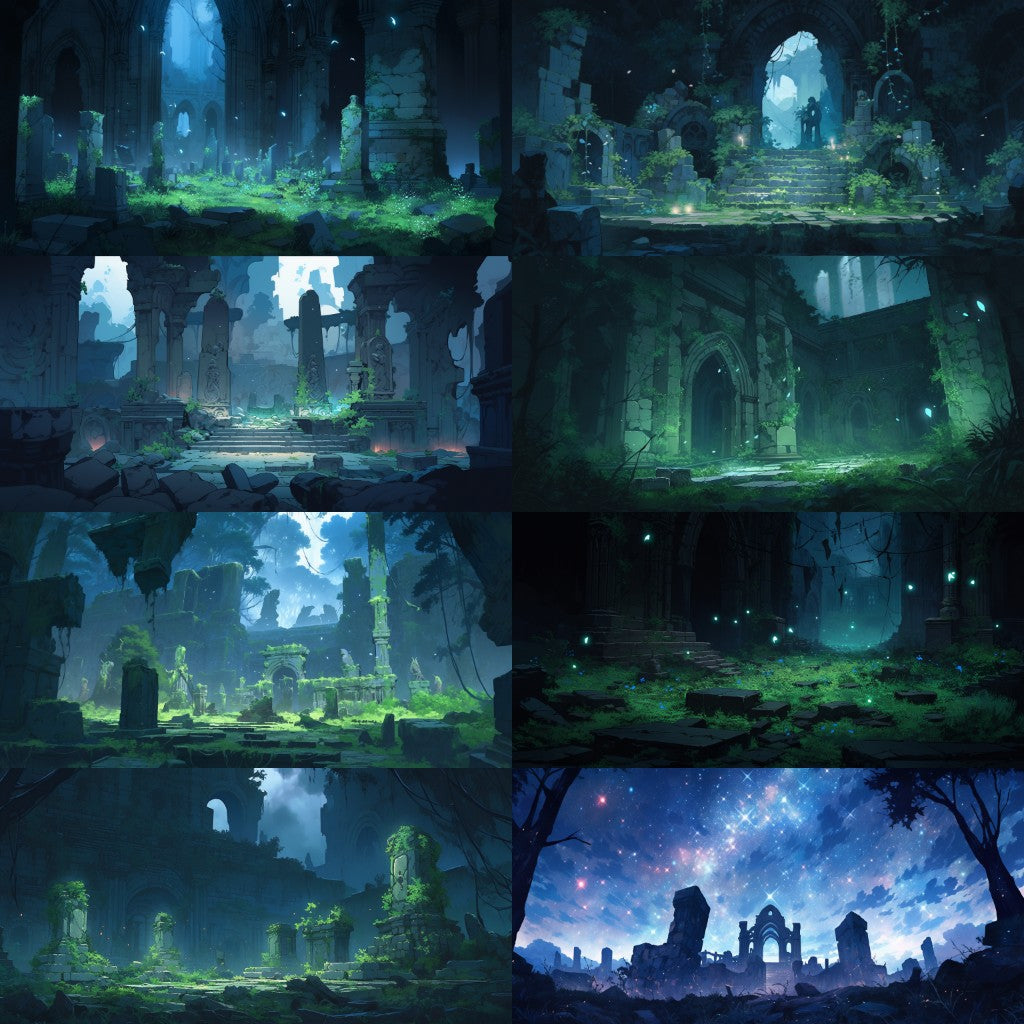 Ruins 130 background illustrations