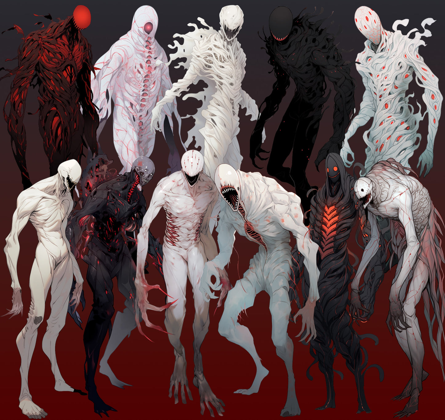 Monster 55 Illustrations (Transparent PNG)