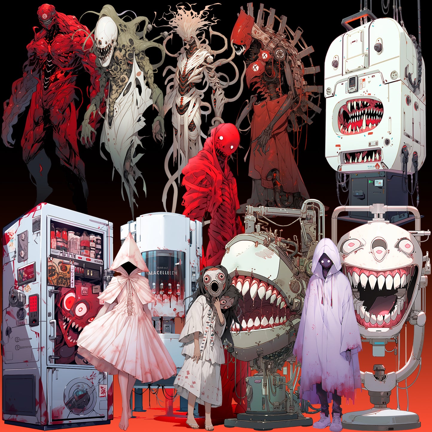 Monster 55 Illustrations (Transparent PNG)