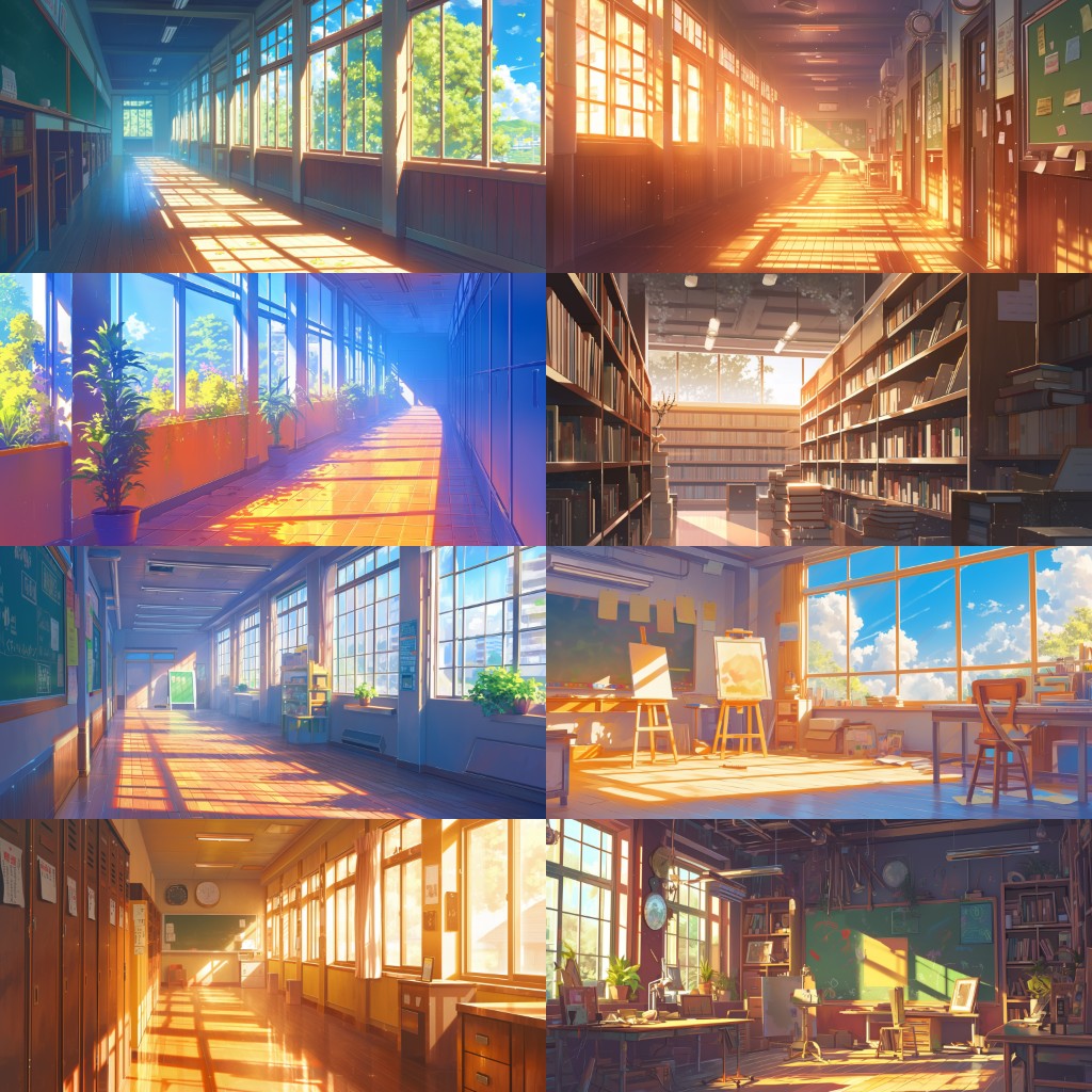 School 300 background illustrations
