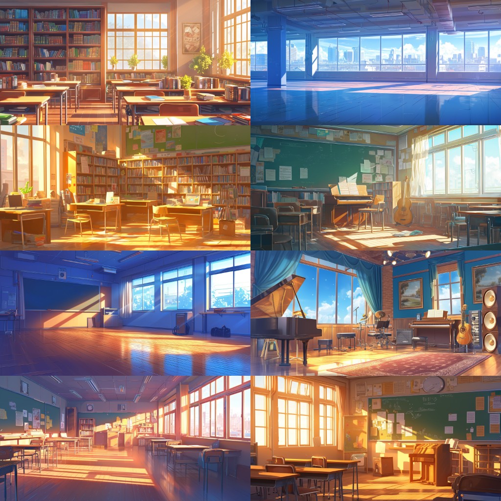 School 300 background illustrations