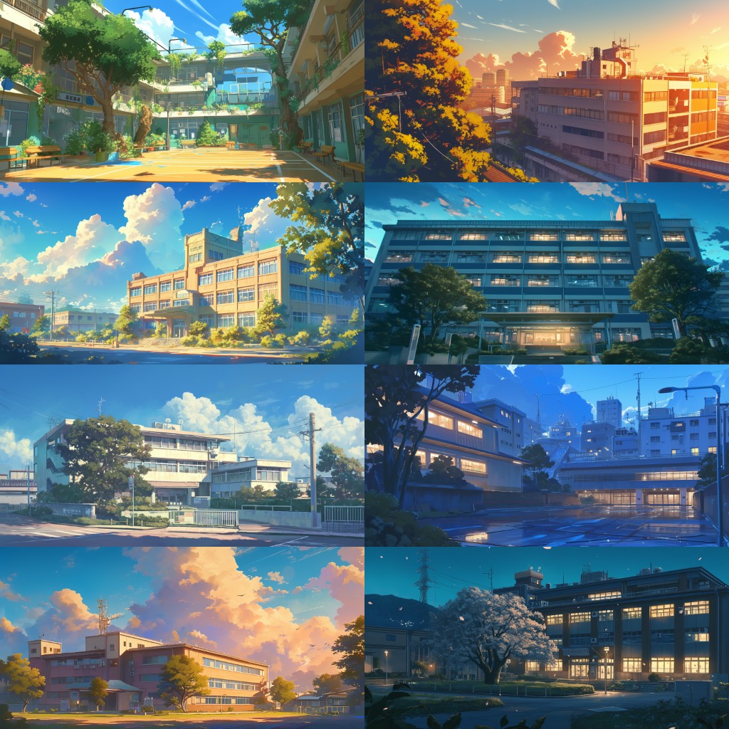 School 300 background illustrations