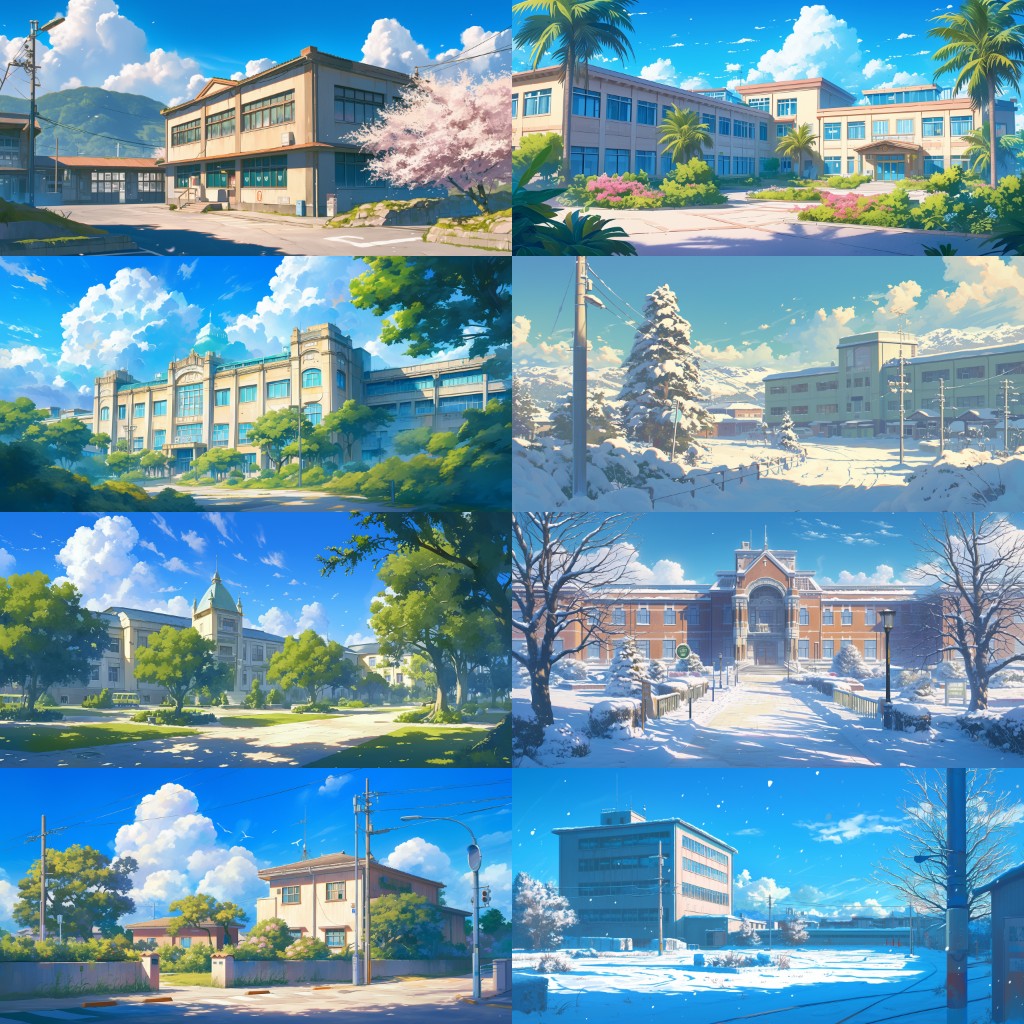 School 300 background illustrations