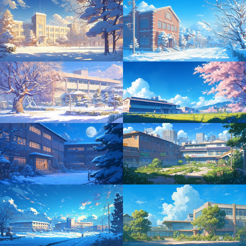 School 300 background illustrations