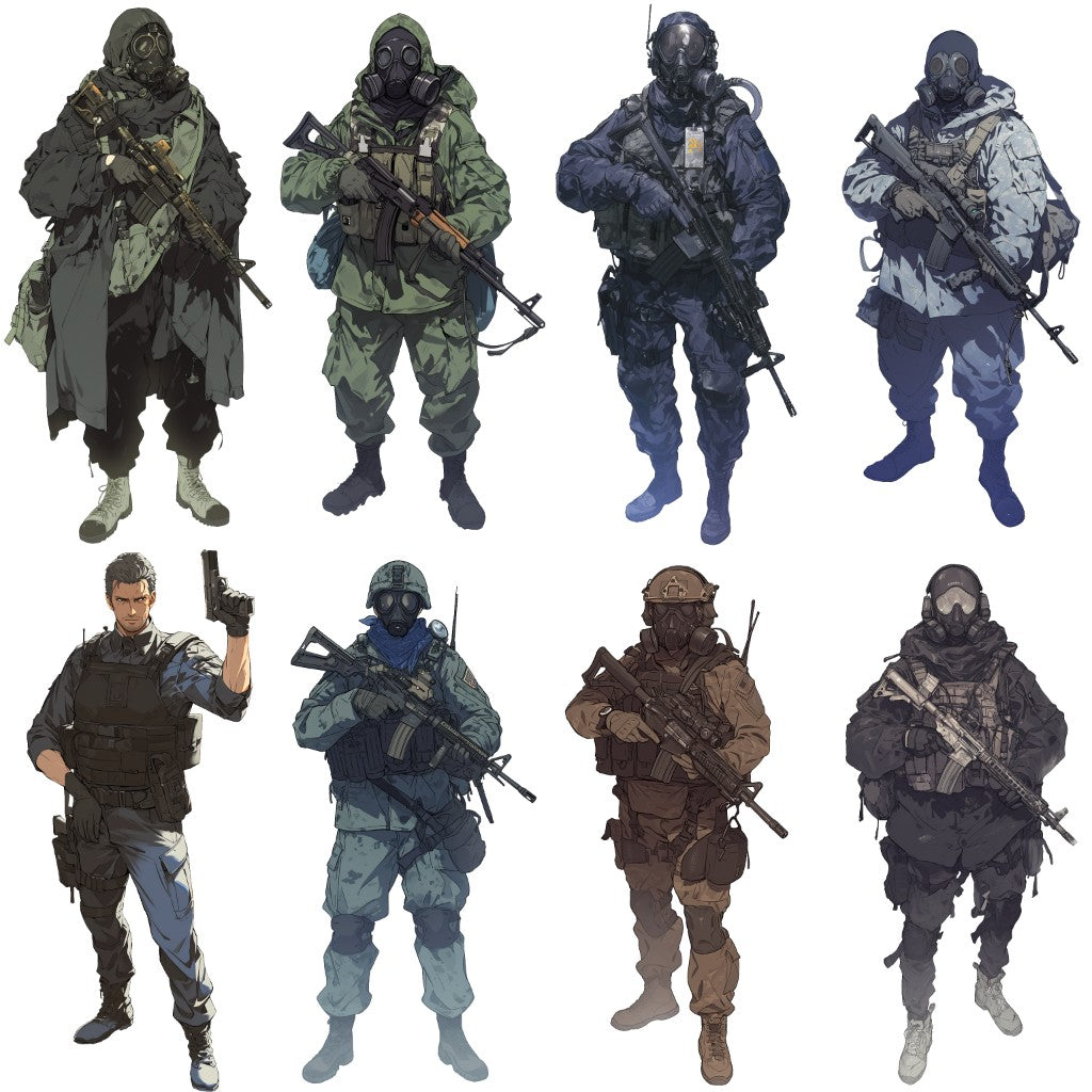 Special forces 30 standing illustration (Full-body)