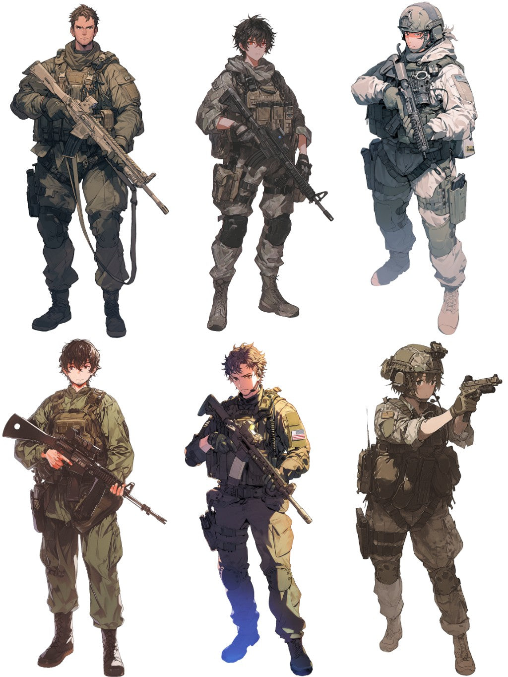 Special forces 30 standing illustration (Full-body)