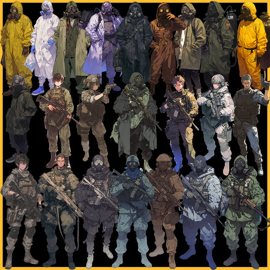 特种部队30站立插画(全身)