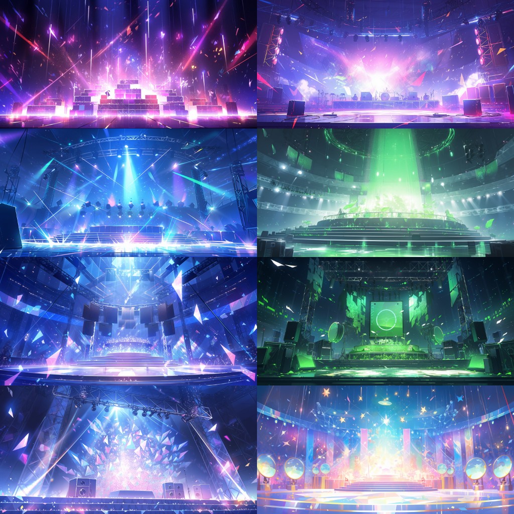 Stage No.1 100 background illustrations