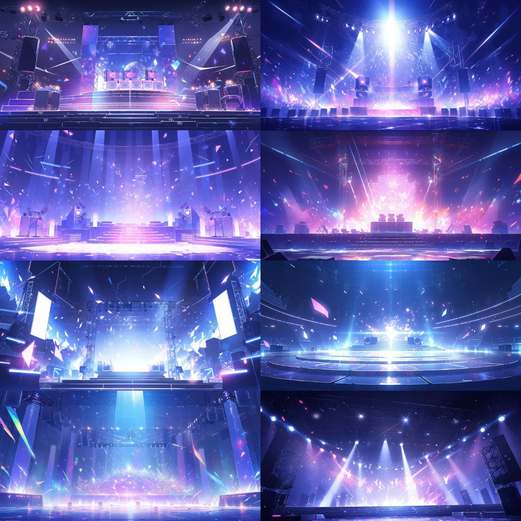 Stage No.1 100 background illustrations