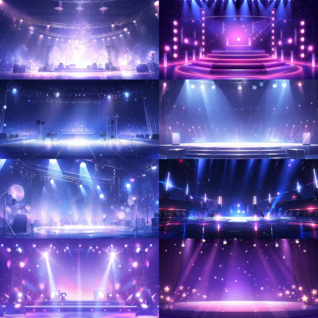 Stage No.1 100 background illustrations