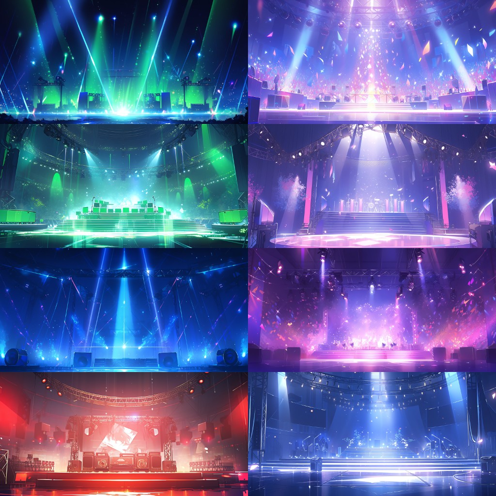 Stage No.1 100 background illustrations