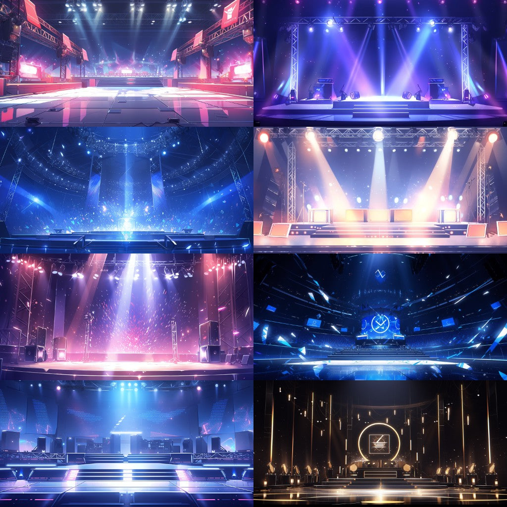 Stage No.1 100 background illustrations