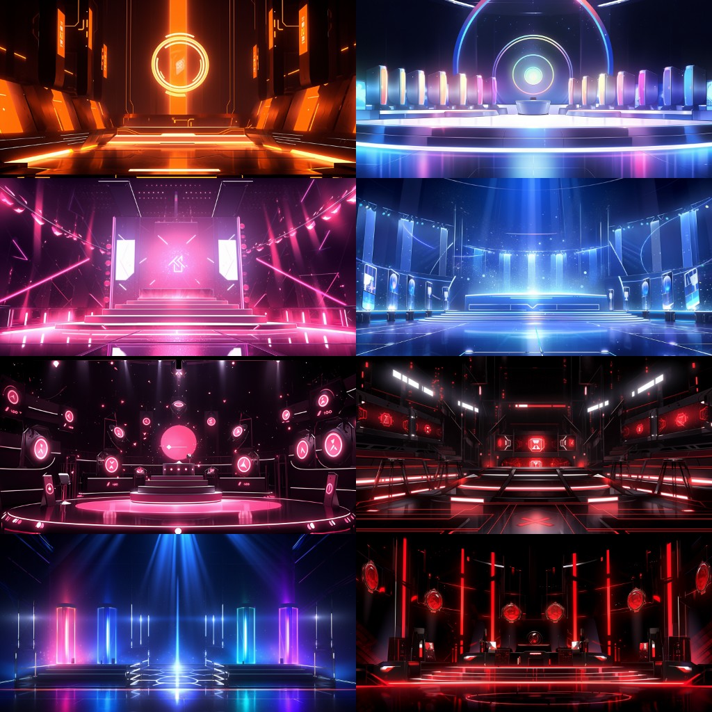 Stage No.1 100 background illustrations