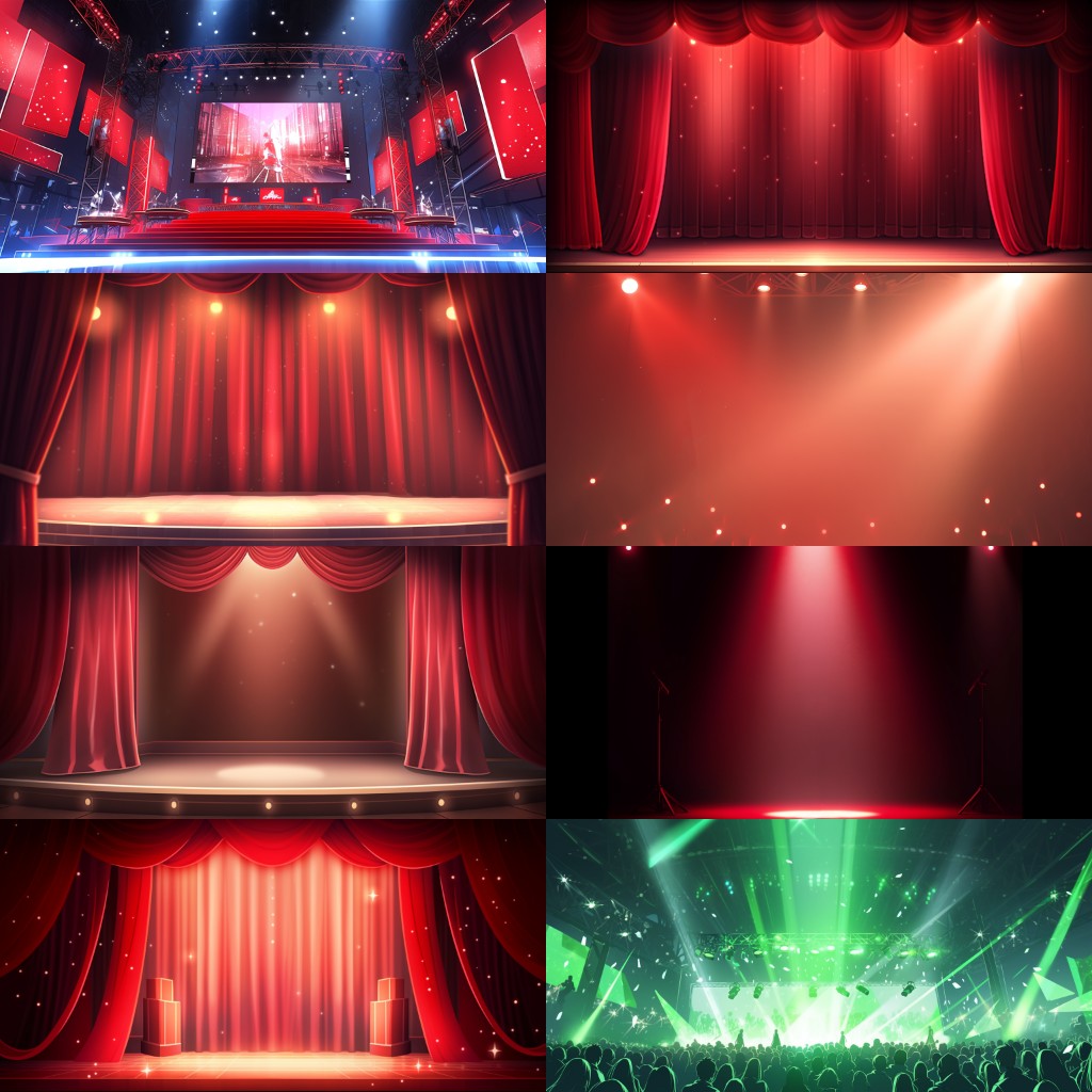 Stage No.1 100 background illustrations