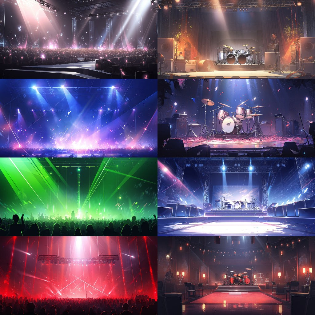 Stage No.1 100 background illustrations