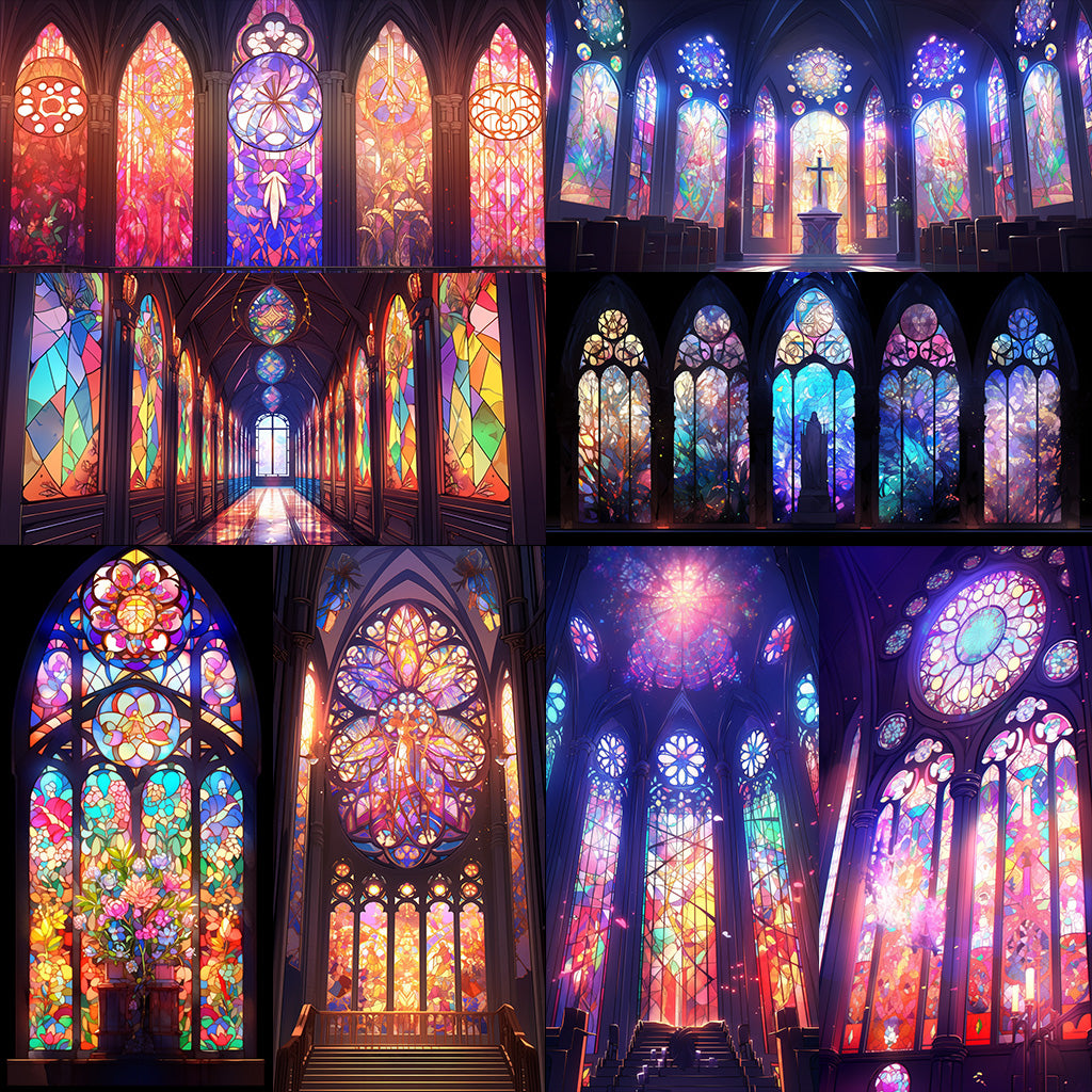 Stained glass 185 background illustrations