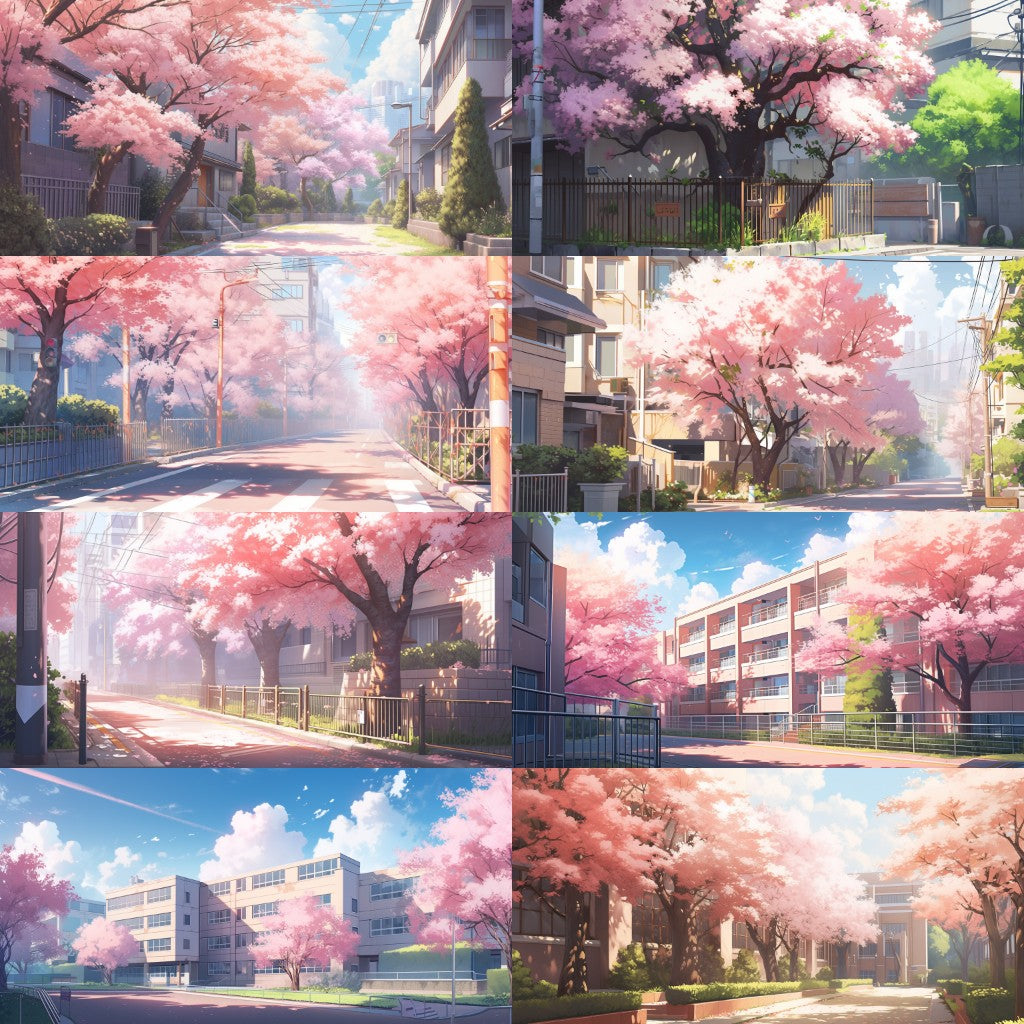 Residential area 180 background illustrations