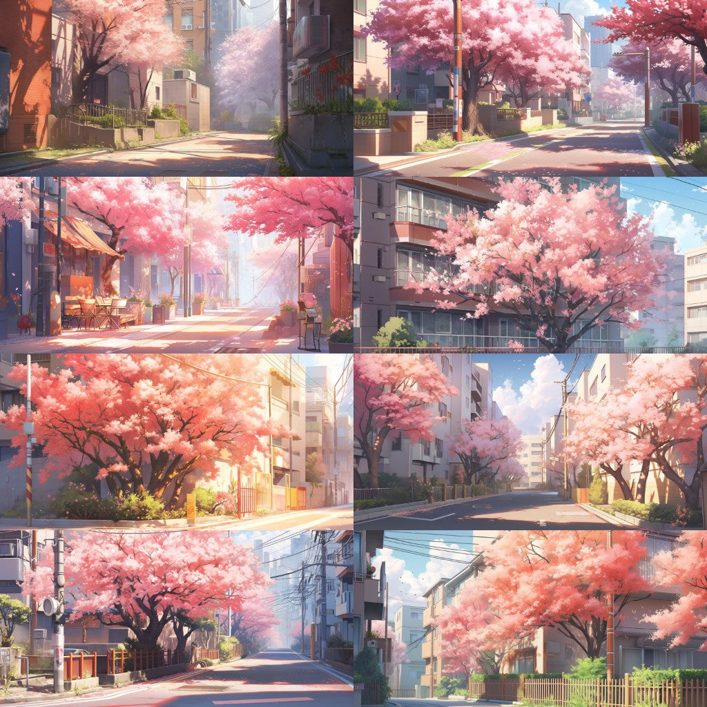 Residential area 180 background illustrations