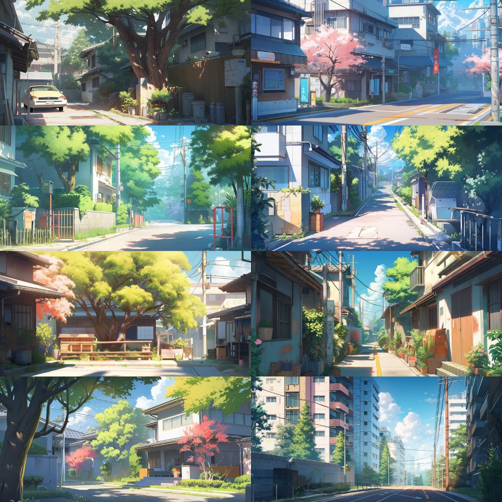 Residential area 180 background illustrations
