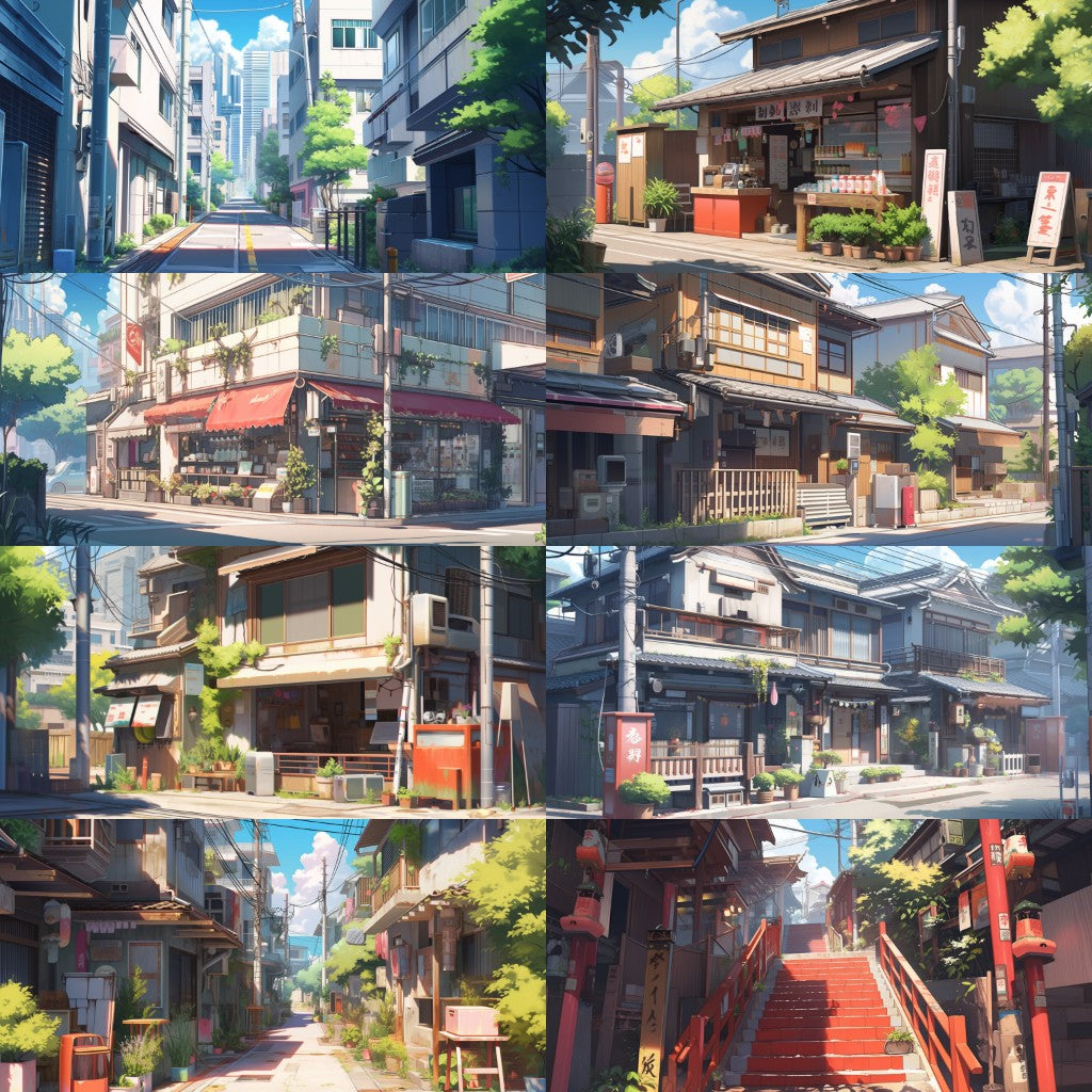 Residential area 180 background illustrations