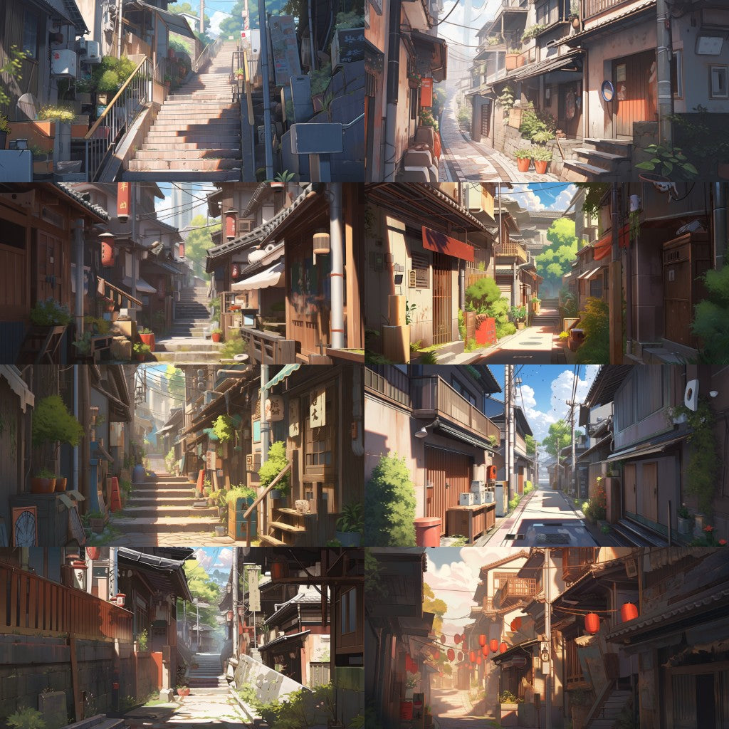 Residential area 180 background illustrations