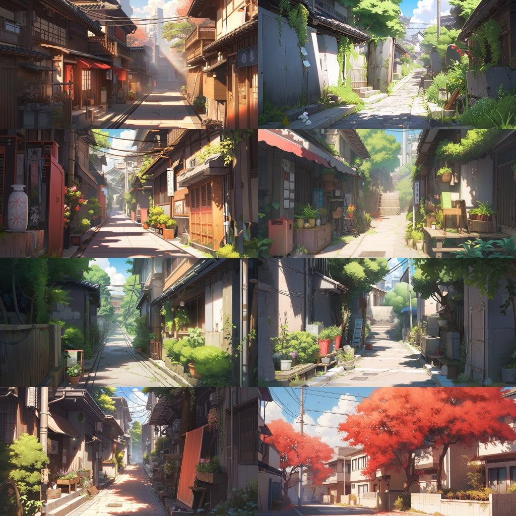 Residential area 180 background illustrations