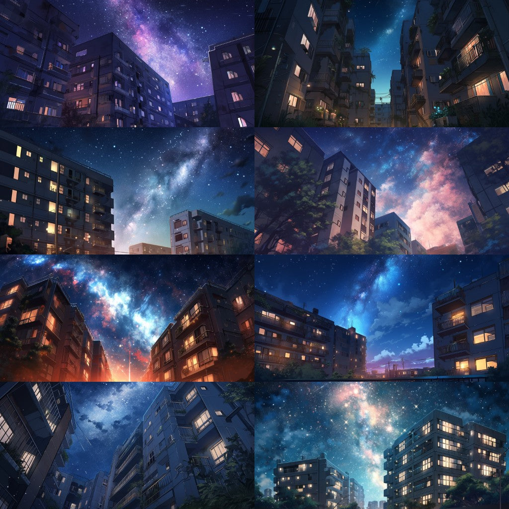 Residential area 180 background illustrations