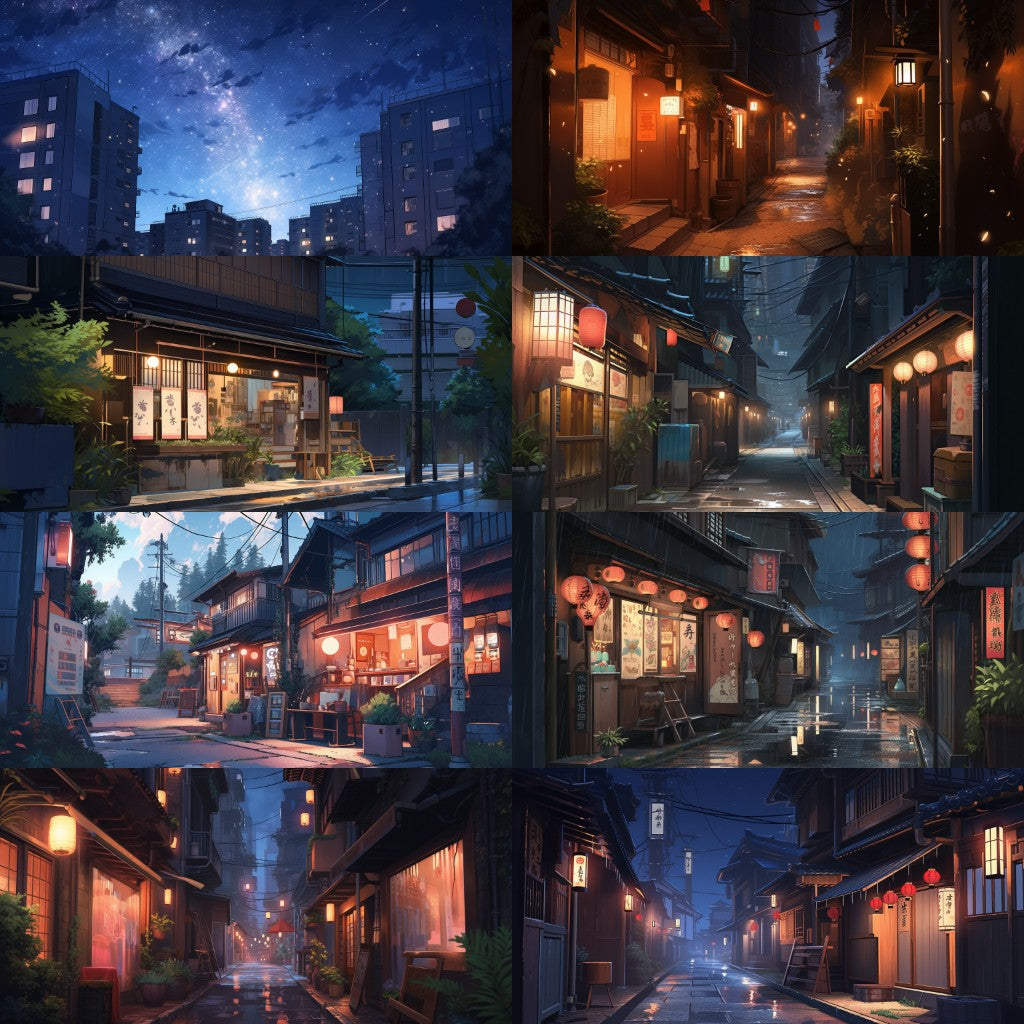 Residential area 180 background illustrations