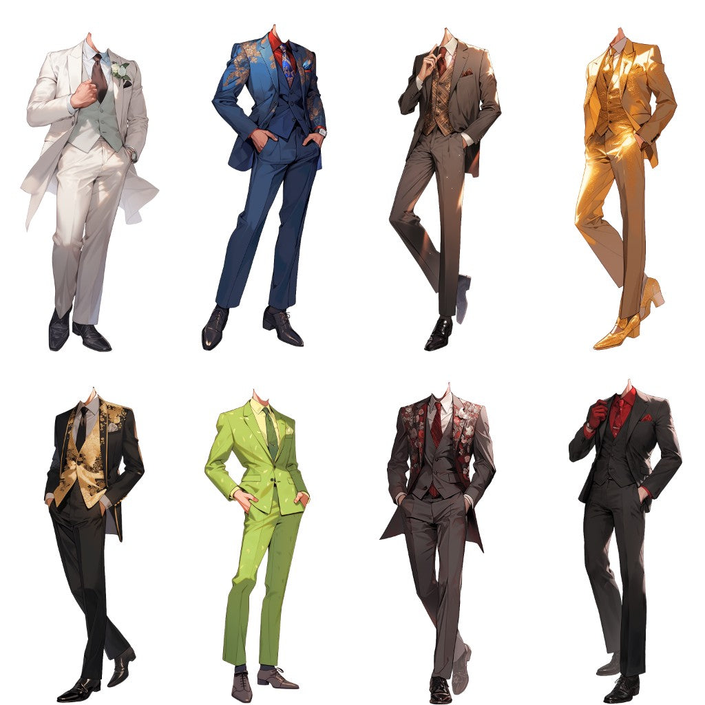 Suit 50 standing illustration (Male)