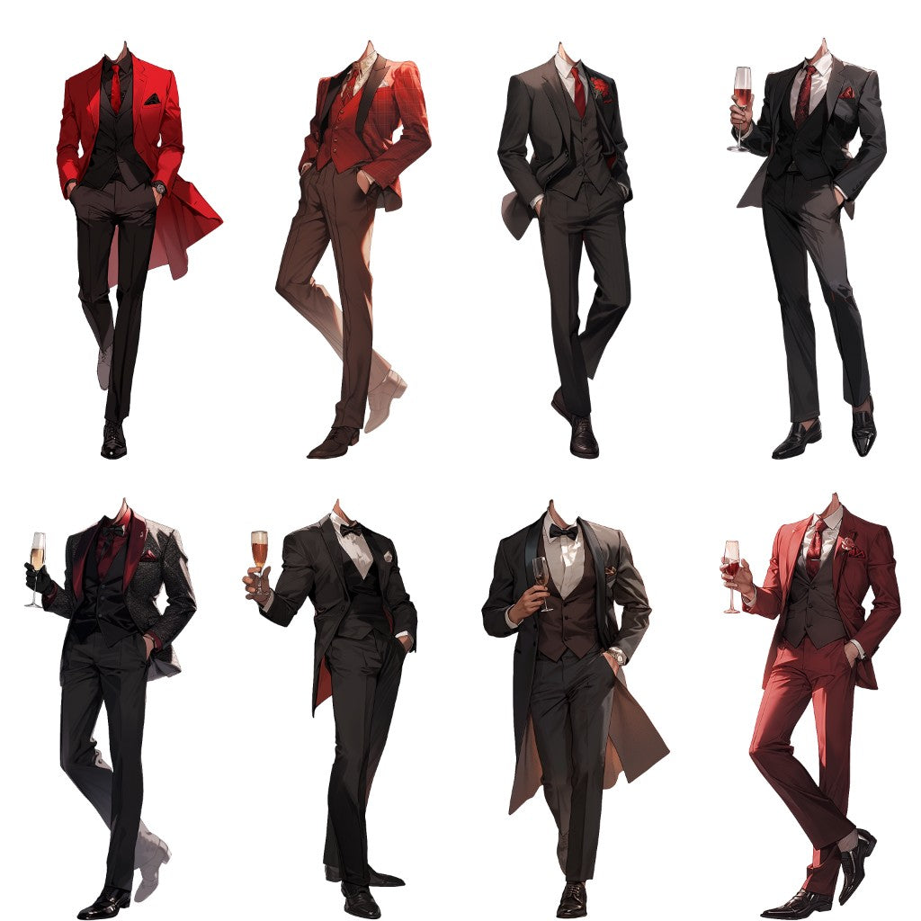 Suit 50 standing illustration (Male)