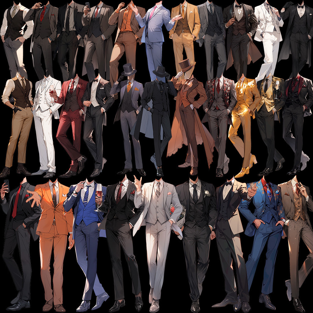 Suit 50 standing illustration (Male)