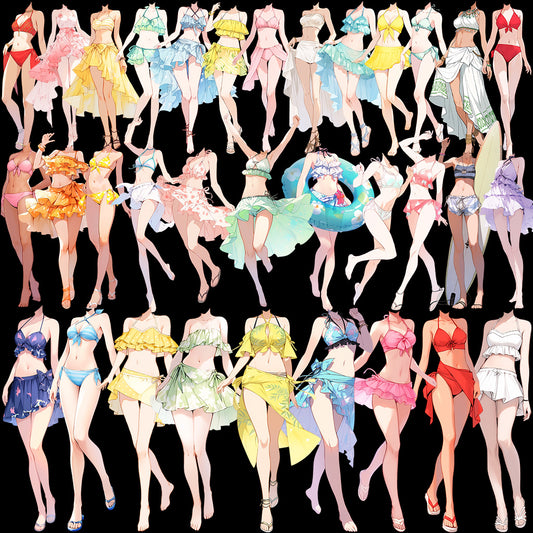 泳装50站立插图(女)