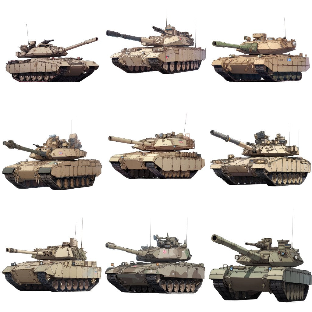 Tank 52 Illustrations (Transparent PNG)