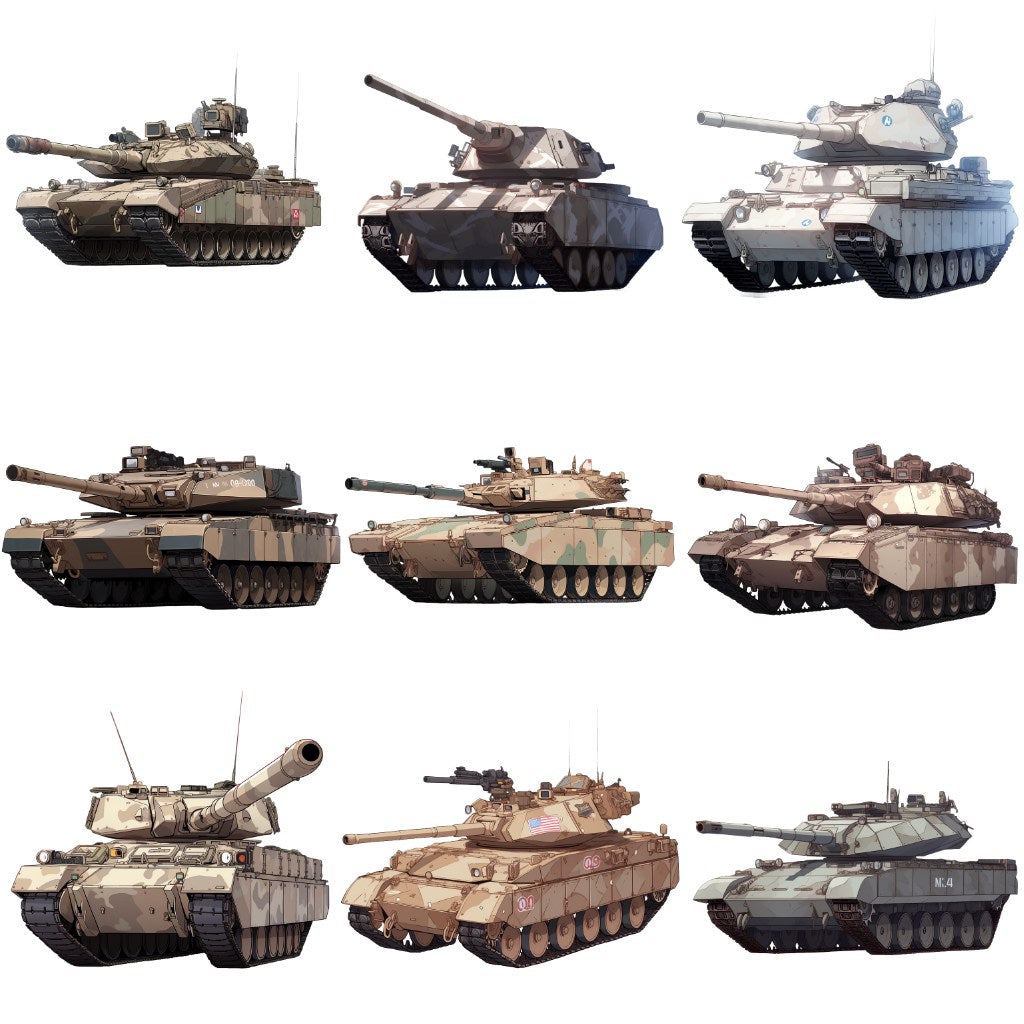 Tank 52 Illustrations (Transparent PNG)
