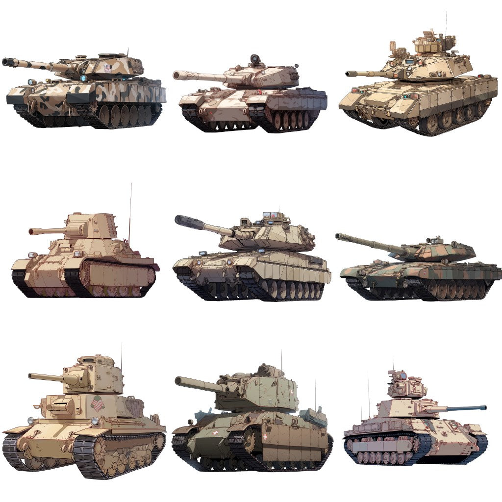 Tank 52 Illustrations (Transparent PNG)
