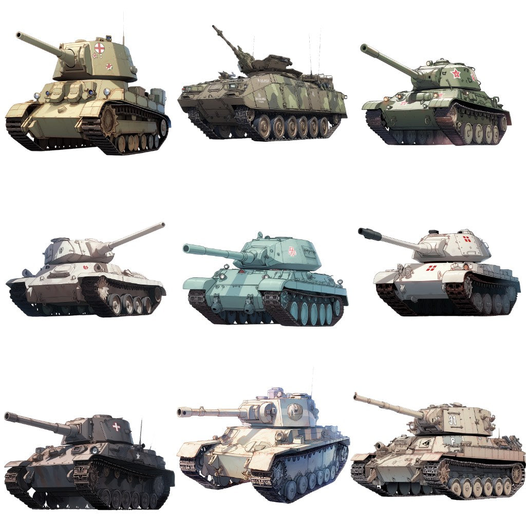 Tank 52 Illustrations (Transparent PNG)