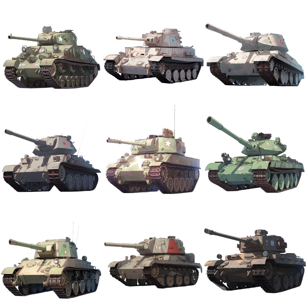 Tank 52 Illustrations (Transparent PNG)