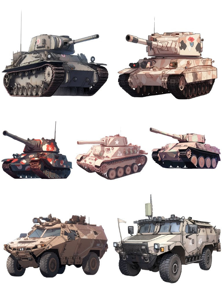 Tank 52 Illustrations (Transparent PNG)