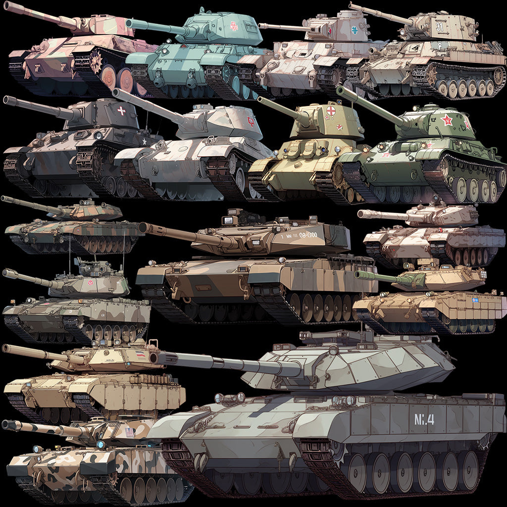 Tank 52 Illustrations (Transparent PNG)