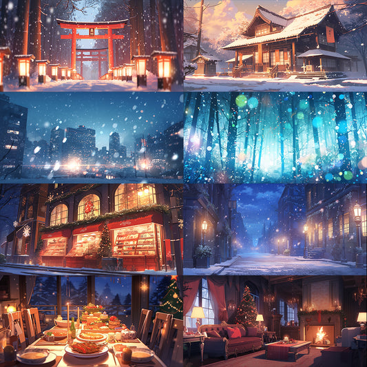 冬季风景 250 幅背景插图