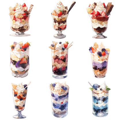 Parfait 50 Illustrations (Transparent PNG)