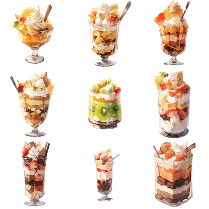 Parfait 50 Illustrations (Transparent PNG)