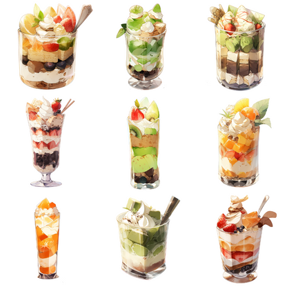 Parfait 50 Illustrations (Transparent PNG)