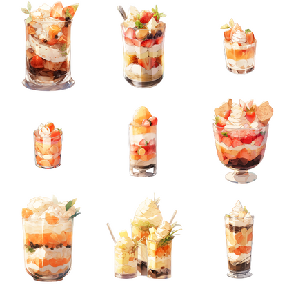 Parfait 50 Illustrations (Transparent PNG)